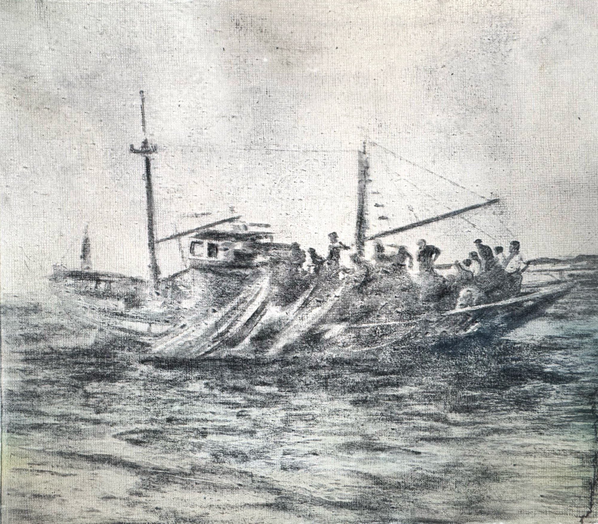 n1, 2021 — Charcoal and graphite on paper — Gaspar Aveta